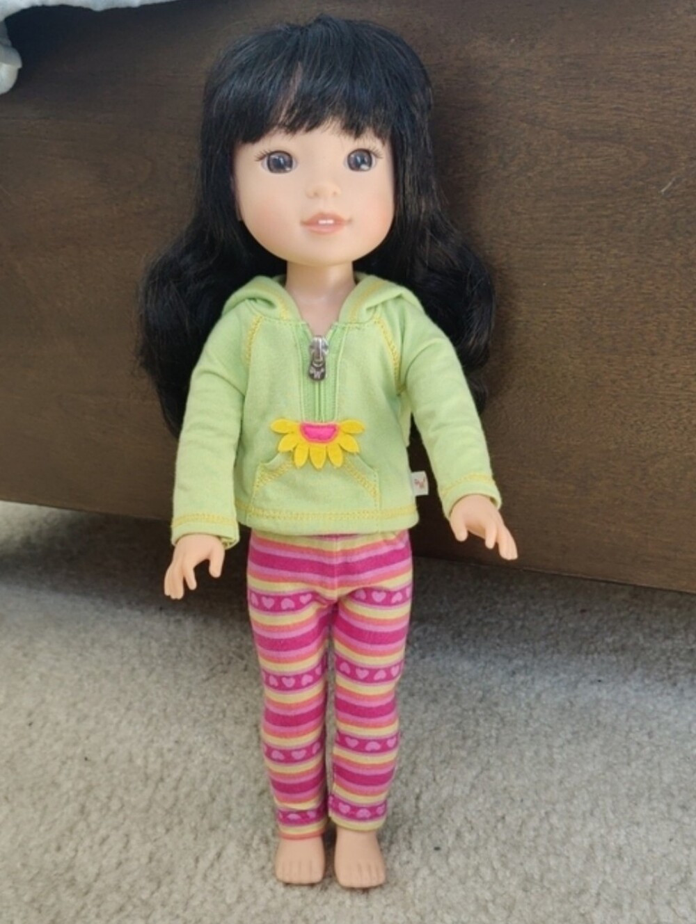 American Girl Wellie Wishers 14" Doll Black Hair & Brown Eyes Asian Emerson Y2K